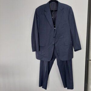 Canali 2-Piece Suits Men's US 44R  Cotton Blazer Pants Navy PinStripe Italy
